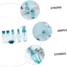 Travel Size Container Bottles Blue Frosted 10ml 40ml 50ml Refillable Squeezable Liquid Toiletries - Multicolor - View 9