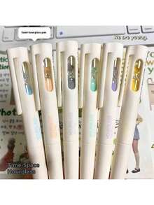 1/3/6pcs Rotating 0.5mm Neutral Pens, Minimalist Design, High Aesthetic, Suitable For Learning [Random Style], Back To School - Style 1 - View 4