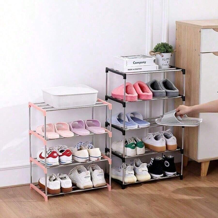 3-Tier Stackable Small Shoe Rack, Space-Saving For Entryway, Hallway And Closet, Perfect For Shoe Storage And Organization. - Multicolor - View 1