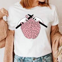 Women's Short Sleeve Creative Geometric Print Round Neck T-Shirt Harajuku Tops - Black - View 10