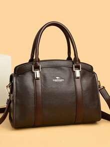 KAIDIFEINIROO Vintage Large Capacity Women's Boston Tote Bag 2026 Spring Autumn Winter Fashion Shoulder Crossbody Commuter Handbag - Brown - View 3