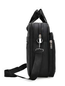 1pc Men's Business Travel Bag, Vintage Crossbody Handbag Design, Large Capacity Shoulder Bag, Zipper Closure, Adjustable Strap, Commute, Shopping, Daily Multi-Functional - Black - View 7