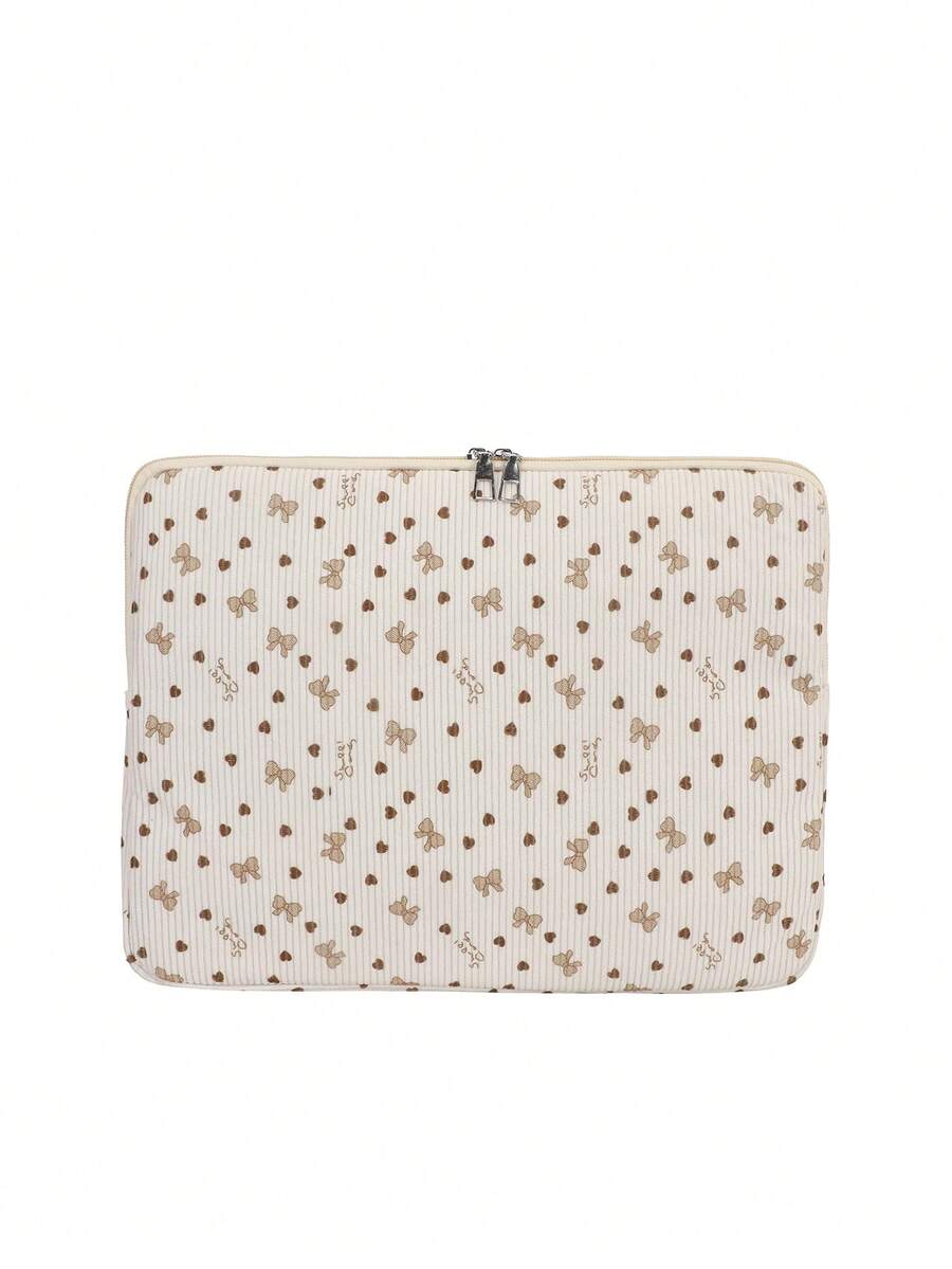 Funda para portátil de unicolor minimalista de lujo, bolsa de almacenamiento multi-tamaño para portátil y tableta, bolsa para computadora - Blanco - Ver 1