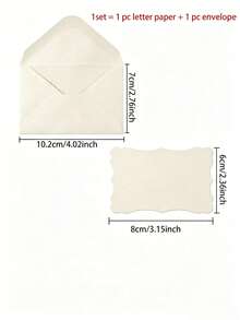 2/10pcs Mini Envelopes With Blank Note Cards, First Day Of School Teacher Gift Envelopes, Small Self-Adhesive Envelopes For Weddings, Small Parties, Love Letters, Holiday Greeting Cards, Graduation Ceremony Invitations, Baby Shower, Wedding And Reply Cards - Off-white Envelope - View 8