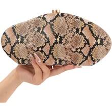 Bolso de mano de piel sintética desmontable con cadena para hombro y noche, bolso de mano para mujer, formal, boda, fiesta, baile de graduación - Un oro Pu - Ver 6