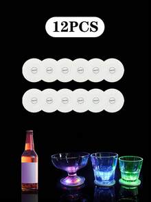 24入 LED 7色杯墊，彩色發光杯墊，LED貼燈，紅酒瓶燈，酒吧配件，適用於派對、夜店、生日聚會與酒吧裝飾，適用於紅酒瓶、調酒、酒吧、派對與婚禮裝飾 - 彩色 - 查看 13