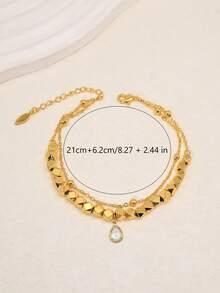 1pc Fashionable Minimalist Exquisite Vintage Beach Style Versatile Adjustable Casual Commute Women's Anklet - B - View 5