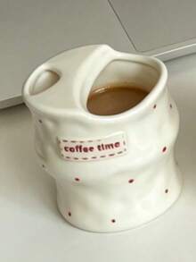1pc 350ml Hand-Painted Ceramic Mug - Suitable For Daily Use, Hot And Cold Drinks - Applicable For Various Occasions. Excellent Insulation, Microwave , Reusable, Ideal For Tea, Juice And Coffee - Dishwasher Or Hand Washable. The Novel Design Makes It An Ideal Gift For Christmas, Halloween, Independence Day, Graduation, Cafe Decor, Thanksgiving, Birthday And Valentine's Day. A Fun And Decorative Mug - Multicolor - View 10
