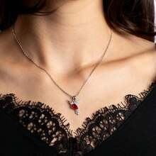 Mayfer |   Collar de plata esterlina .925 para mujer con dije de colibrí decorado con cristal aústriaco - Morado - Ver 4