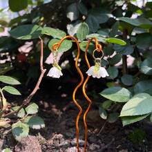 1pc Garden Decorative Metal Wire Plant Stands; Realistic Lily-Of-The-Valley Flowers; The Perfect Gift For Plant Lovers; Mini Garden, Courtyard Decoration, Miniature Bonsai Decoration; Suitable For Christmas, New Year, Valentine's Day Mini Ornaments - Simulated Lily Of the Valley Bud Plant Stump - View 4