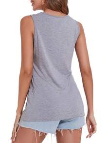 Sosolism 3 Paquetes Tirantes de Lactancia sin Mangas Camisetas para Embarazo Blusas Amamantar - Gris/Azul/Rayas (3 PAQUETES) - Ver 6