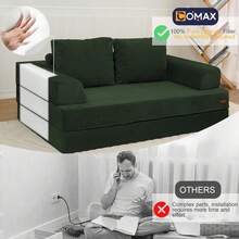 COMAX Sofá cama plegable futón - Verde - Ver 5