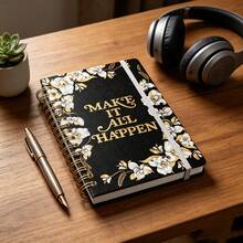 5-Subject Spiral Notebook Hardcover, 300 Pages College Ruled 8x10 Inches, Removable Divider Tabs Leather Cover Notebook, Suitable For School College Assignments, Back To School Supplies - Multicolor - View 9