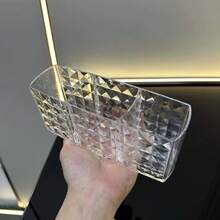 1pc Transparent Makeup Brush Storage Box, Desktop Vanity Cosmetic Organizer, Can Store Lipsticks, Eyebrow Pencils, Skincare Products, Etc. - Multicolor - View 6