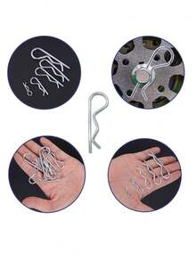 130pcs Cotter Pin Set, Includes Multiple Sizes Of Heavy Duty R-Type Clips, 6 Sizes Available, Suitable For Fixing Trailers, Lawn Mowers, Trucks, Etc., Father's Day Gift - Multiple Styles - View 5
