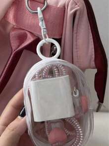 1pc Portable Mini Transparent Zipper Storage Bag, Small Multi-Functional Storage Bag, Transparent Travel Accessory Pouch, Travel Essentials - View 4
