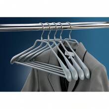 MAWA Reston Lloyd, Percha de Acero para Ropa con Recubrimiento Antideslizante, Modelo 42/LS, Paquete de 60, Plateado - Pago - Ver 2