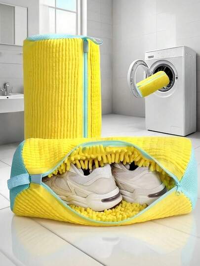 1pc Durable Shoe Laundry Bag, Specially Designed Noise-Reducing Anti-Deformation Laundry Bag, Suitable For Washing Machine, Reusable, Slouchy Cleaning Tool, With Air Drying Function, Suitable For Various Shoe Types, Room Decor
