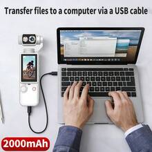 Pocket HD 4K 手持運動攝影機，180° 手動旋轉鏡頭，內建補光燈，自動對焦，2000mAh 長效電池，5MP 像素，適合初學者與青少年的輕巧相機，附 32GB 記憶卡 + 三腳架 + 手持掛繩 + 數據線，適用 Vlog 拍攝、旅行、騎行、滑雪、錄影，輕巧便攜耐用（無人臉追蹤拍攝） - 查看 5