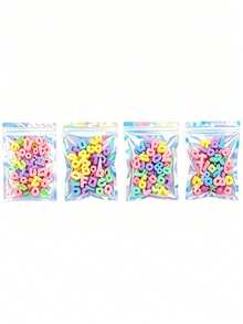 50/100pcs Macaron Color Letter Beads English 3D Letter Pendant Jewelry Accessories (Random Letters) - Multicolor - View 5
