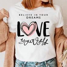 Women's Short Sleeve Creative Geometric Print Round Neck T-Shirt Harajuku Tops - Black - View 4