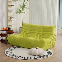 N&V - Sofá de Dos plazas con Chimenea, de Mediados de Siglo, sin Brazos, Suave de Pana de Primera Calidad, Silla de sofá de Espuma para Sala de Estar, recámara y Oficina, Gris Puerto - Cinco - Ver 2