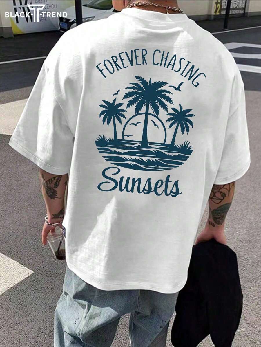 New Casual Men's Short Sleeve-Shirt With Custom Holiday Pattern Print, Hot Item - 白色 - 查看 1