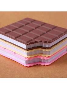 1/2/3pcs Chocolate Bar Shaped Notebook - Scented, Matte Finish, Grid Pages, Creative Student Mini Memo Pad, Portable Notebook School Supplies - Style 1 - View 1