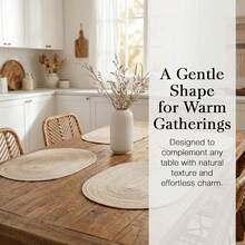 1 buah/4 buah/8 buah Alas Piring Oval Anti Selip Tahan Panas, Cocok Untuk Dapur, Ruang Makan, Pesta Luar Ruangan, Terutama Untuk Perjamuan dan Acara Liburan - Light Grey - View 7