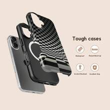 Funda para teléfono compatible con MagSafe con diseño de tablero de ajedrez: Diseño ultra delgado para iPhone, HONOR, , OPPO - Multicolor - Ver 5