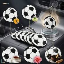 Unique Football Design, Classic Black & White Patterns, Perfect Gift For Sports Fans, Exquisite Rearview Mirror Pendant - -- - 查看 6