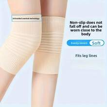 2pcs/Set Unisex Knee Pads/Air-Conditioned Room Warmth/Thin/Hand Wash Only/Daily Use/Minimalist Design/Lightweight/Breathable Material/Comfortable Fit For Elderly - Multicolor - View 4