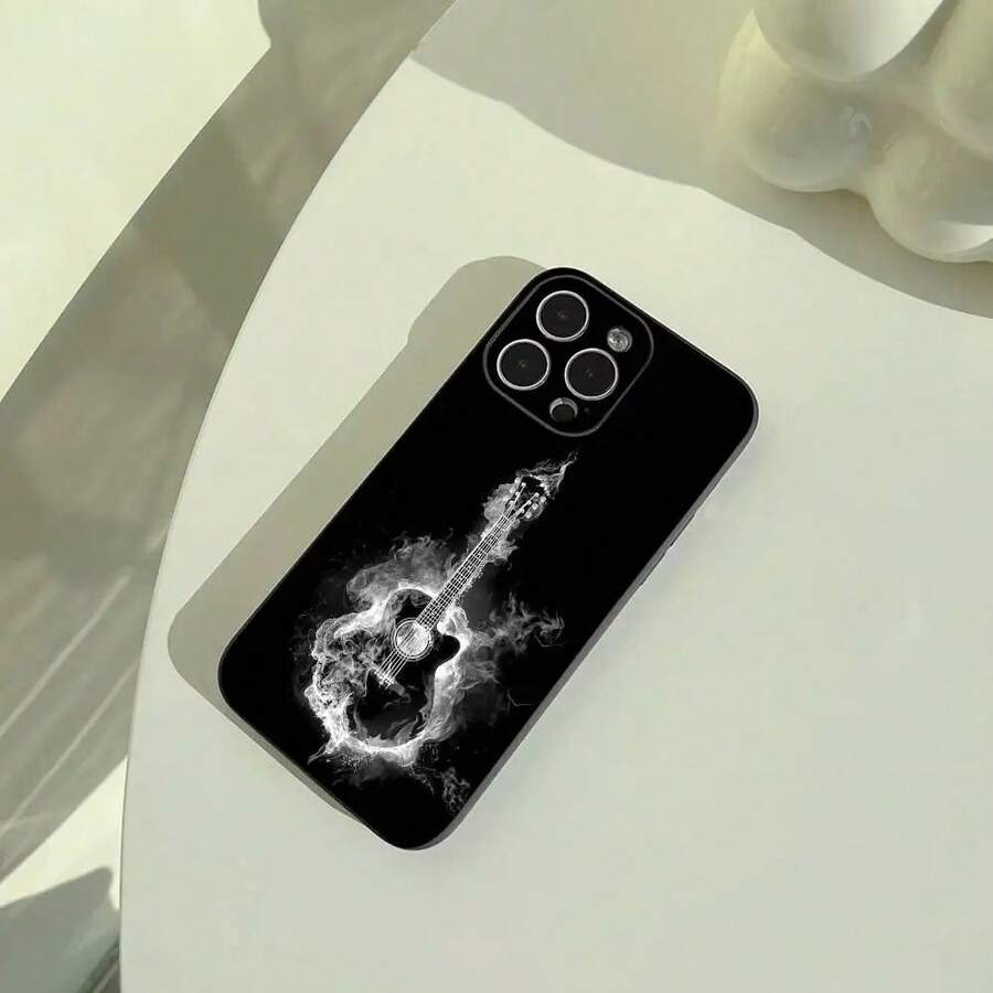 Funda para teléfono con diseño de guitarra eléctrica, adecuada para iPhone 17 16 15 14 13 12 11 Pro Max, funda suave negra, ligera y práctica. - sandía1 - Ver 1