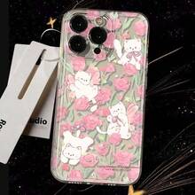 Cat Shockproof Case With Space-Style Shell, Scratch-Resistant And Camera Protection. Cute Animated And Adorable Cartoon Designs,  Kawaii Style. Compatible With IPhone 11-17 Pro Max, X/XS Max, S20-S14 Ultra, Series - Transparency - View 7