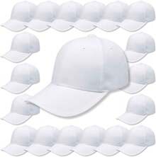 Genérico 50 Gorras Económicas de Acrilico, Lisa, Cachucha Unisex, Ajustable, Ideal para Bordar y Campañas Publicitarias.Seis Paneles - Azul marino - Ver 18