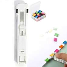 Push Stapler Set With 50 Colorful Metal Clips - Transparent, Removable Clip Pusher For Office And School Supplies - Portable, Easy-To-Use Binder Tool - Sets - View 16