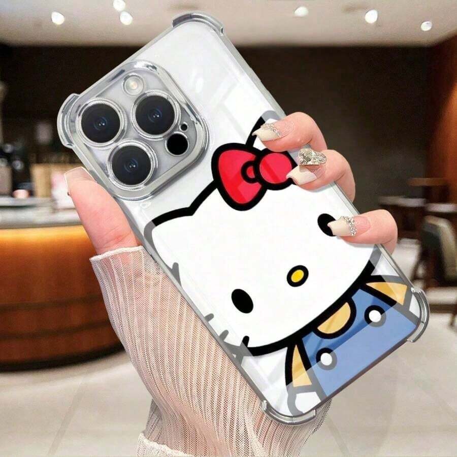 SANRIO かわいいいカートゥーン柄 四隅耐衝撃 スマホケース 日韓トレンドデザイン  Pixel 8A、Pixel 8、Pixel  8 Pro、Pixel 9、Pixel  9 Pro、Pixel  9A、Pixel 10、Pixel 10PRO/ 17pro Max/17pro/17/11/12/13/14/15/15Pro/15PluS/15Pro Max/16/16Pro/16PluS/16Pro Max/MIN/X/XR 対応対応 落下防止保護カバー - シルバー - チェックする 1
