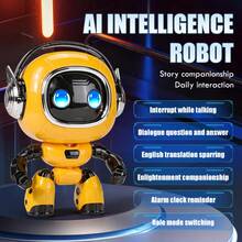AI Chat Mecha Robot Speaker, Suitable For 14+ Teens, Red & Yellow Color Scheme Headphone Robot, Supports Voice Conversation, Encyclopedia Q&A, Learning Tutoring & Companionship, Fully Articulated Collectible Figure, Cool Headphone Mecha Desktop Decor Gift, Suitable For Young Adults - Multicolor - View 9