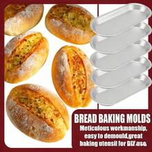 5/10pcs French Hot Dog Bread Mold - Open Long Tray, Hard Anodized Aluminum Durable, Non-Stick Easy Release, French Bread Mold, Perfect For Pita Bread, Ideal For Christmas, Eid, Ramadan, Halloween, Mother's Day And Daily Baking - Baking Tray - View 7