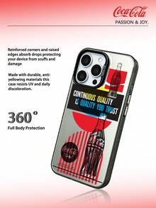 Coca-Cola Klassische Handyhülle, lebendig und leidenschaftlich, aus leichten Materialien mit Anti-Sturz- und Anti-Rutsch-Design, schützt Ihre Handyhülle im Cartoon-Anime-Stil, kompatibel mit Apple 17, 17 Air, 17 Pro, 17 Pro Max, 11, 12, 13, 15, 16 Pro, 16 Pro Max, 14 Plus, 15 Plus, 16 Plus, 15 Pro, 16 Pro Max, XR, Modell wartend. Geeignet zum Verschenken an Freunde und Familie - Schwarz - Übersicht 4