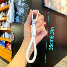 2pcs Nylon Braided Lanyard Key Ring, Colorful Fresh Phone Lanyard, Bag Key Chain Pendant, Practical Phone Chain, Bag Decoration Lanyard Key Ring - Multicolor - View 3