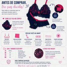 Kit Conjunto Renda Sem Bojo Calcinha e Sutiã Feminino Confortável Moda Bicolor Linha Noite - menta - Visão 2