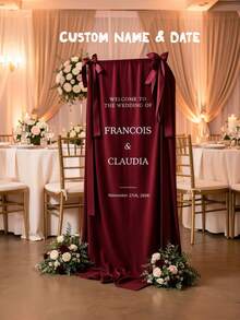 Pancarta de boda personalizada, colgante de pared personalizado para pareja, letrero de recepción de boda, decoración de celebración de la novia - Multicolor - Ver 2