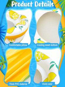 1pc Adult Inflatable Floating Swim Lounge Chair, Large Thickened Inflatable Float Bed With Soft Mesh Center, Durable PVC Quick Fold Design, Suitable For Swimming Pool, Summer Outdoor Beach Games, Pool Party, Sunbathing - A - View 7