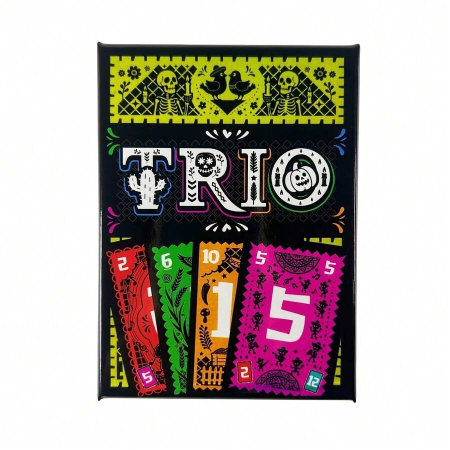 Un jeu de société adapté aux réunions familiales, le jeu de cartes TRIO offre du divertissement pour 3 à 6 joueurs, en trouvant trois cartes assorties par la compétition. C'est un jouet stratégique et un excellent cadeau. - Multicolore - Voir 1