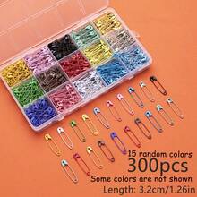 450/350/300pcs Multicolor Plastic Box Painted Colored Safety Pins, Durable, Good Insulation, Perfect For Handicrafts, Sewing And Various Uses, Also Suitable For Organizing Craft Supplies. Bright Colors, Strong And Durable Fastening Clips - Set - View 10