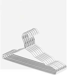 5 piezas de perchas para ropa antideslizantes y antideformación de aleación de aluminio, perchas multifuncionales para armario, ropa, toallas y abrigos (B, 5 piezas) (C 5 piezas) - C - Ver 1