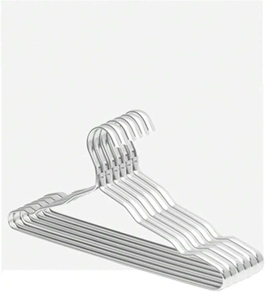 5 piezas de perchas para ropa antideslizantes y antideformación de aleación de aluminio, perchas multifuncionales para armario, ropa, toallas y abrigos (B, 5 piezas) (C 5 piezas) - C - Ver 1