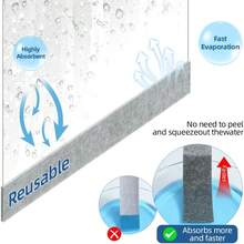 1pc Window Water-Absorbing Glass Sticker, Anti-Condensation Winter Window Sill Decal, Prevents Condensation, Self-Adhesive Felt Pad Suitable For Doors And Windows, Keeps Windows Dry And Clean, Easy To Install And Clean - A - View 5