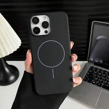 Phone Case: Thin Magnetic Ring Case For Wireless Charging With Matte Spray Coating, Full Coverage Drop Protection, Creative And Niche Design, Suitable For Apple  16/15/14/13/12/11 Plus/Pro/Max - 圖片色1pcs - 查看 10